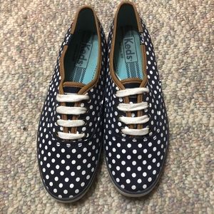 Blue polka-dot Keds